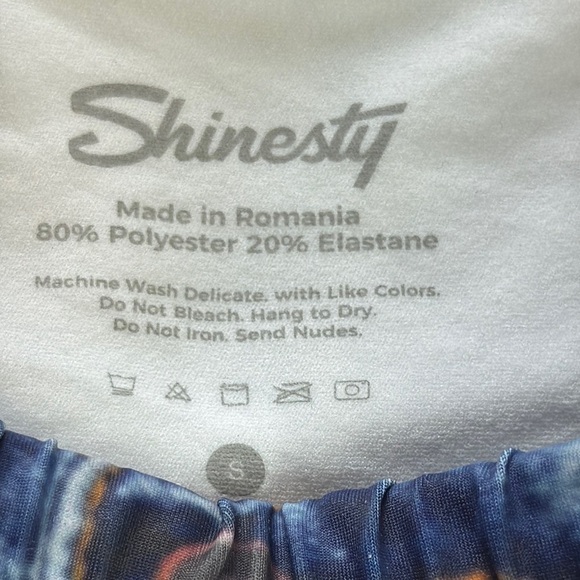 Blue Denim Print Swim Trunks - Picture 5 of 11